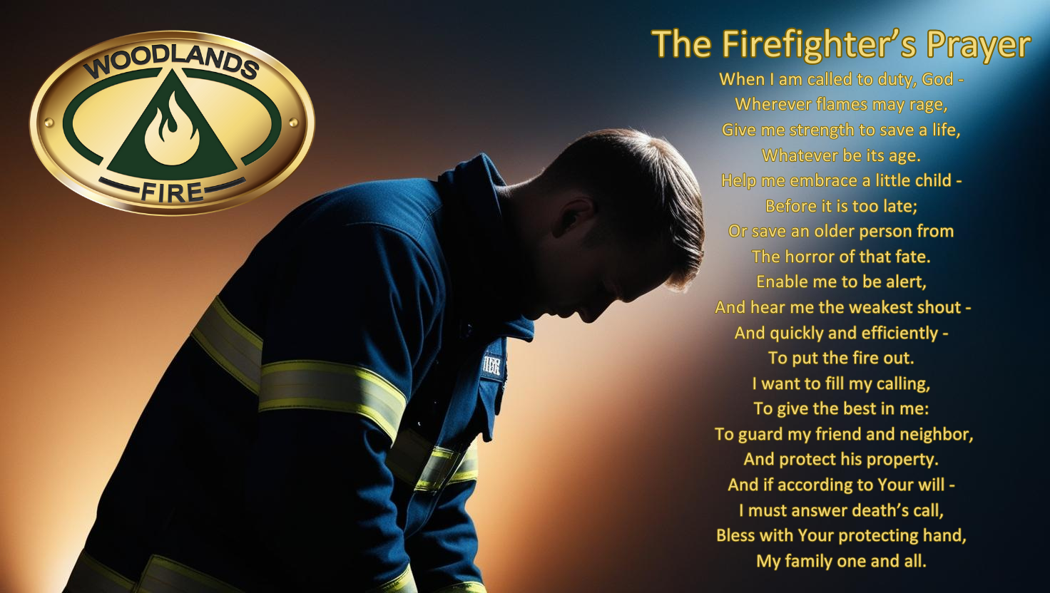 Fire Fighter Prayer